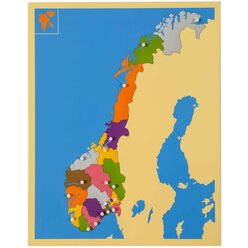 Montessori Puzzlekarte Norwegen, ab 5 Jahre