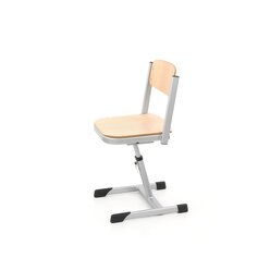 Aluflex-Aktivstuhl, hhenverstellbar 34-42 cm, Stahlfarbe weialuminium, Filzgleiter, , 6-12 Jahre