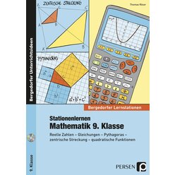 Stationenlernen Mathematik, Buch inkl. CD, 9. Klasse