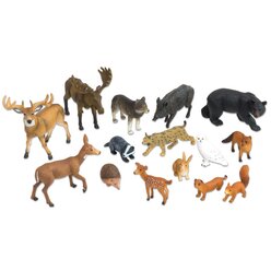 Tiere - Waldtiere Europa, Figuren-Set, 15 Teile