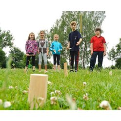 KUBB Wikingerspiel, Outdoor-Wurfspiel, 21-teilig, fr Gro und Klein