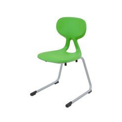 X-tra Hartschalenstuhl, Freischwinger, gr�n, Sitzh�he 46 cm, Kunststoffgleiter