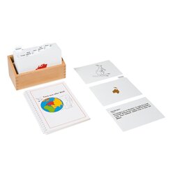 Montessori Geografie-Set 2: Erdteile: Stempel und Puzzle der Erdteile, Namenskrtchen, Globus, Kontrollkarte, Tiere aus aller Welt