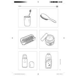Vocabular Wortschatz-Bilder - Krper, Krperpflege, Gesundheit, Kopiervorlage, 3-99 Jahre
