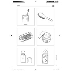 Vocabular Wortschatz-Bilder - Krper, Krperpflege, Gesundheit, Kopiervorlage, 3-99 Jahre