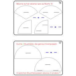 Bruchrechenkartei Teil 1, Addition & Subtraktion