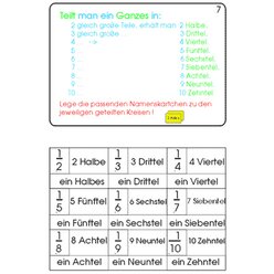 Bruchrechenkartei Teil 1, Addition & Subtraktion