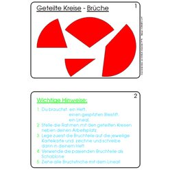 Bruchrechenkartei Teil 1, Addition & Subtraktion