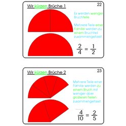 Bruchrechenkartei Teil 1, Addition & Subtraktion