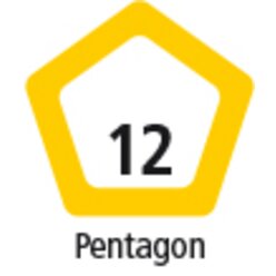 Magnetic Polydron Fnfeck-Set 12 Teile