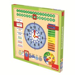 Goula Kalenderuhr, Lernspielzeug aus Holz, 3-7 Jahre