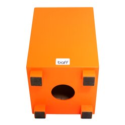Kinderhocker mit Trommelfunktion, orange, Sitzhhe 38cm, 5-9 Jahre