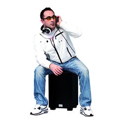 Hocker beatbox mit Trommelfunktion, schwarz, Sitzhhe 42cm