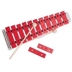 Glockenspiel sopran rot, 3-12 Jahre