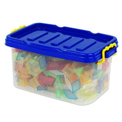 Transparente Pattern Blocks, 360 Teile in Stapelbox, 4-7 Jahre