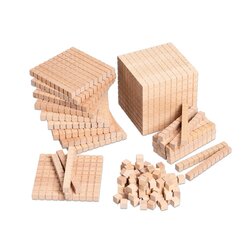 Dienes 131 Teile erweiterter Zehnersystemsatz, Holz in Kunststoffbox