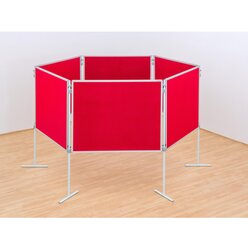 Compra Profi-Stellwnde Komplett-Set C: Hexagon, Stoffbezug rot