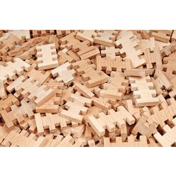 Dusyma-Steckbausteine Holz, 500 Stck, ab 3 Jahre