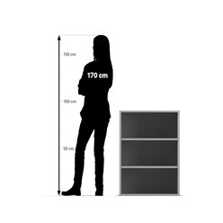 Flexeo� Aufsatzregal, Buche hell, 3 F�cher, Breite 64,1 cm