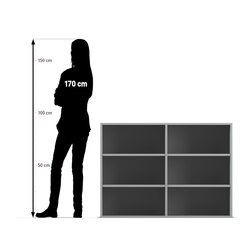 Flexeo Aufsatzregal, Buche hell, 6 F�cher, HxBxT: 90,9 x 126,4 x 38 cm