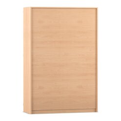 Flexeo Garagenschrank, Buche hell, HxBxT: 190 x 126,4 x 60 cm, 16 groe Boxen bunt, Bogengriff mit Schloss
