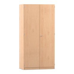 Flexeo Garagenschrank PRO, Buche hell, 2 Rollcontainer, 12 kleine Boxen bunt, 3 Fcher, HxBxT: 190 x 94,4 x 60 cm