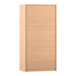 Flexeo Garagenschrank PRO, Buche hell, 2 Rollcontainer, 12 kleine Boxen bunt, 3 Fcher, HxBxT: 190 x 94,4 x 60 cm