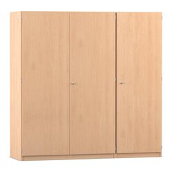 Flexeo Musikschrank, Buche hell, 6 groe Boxen bunt, Breite 190,5 cm, Schloss