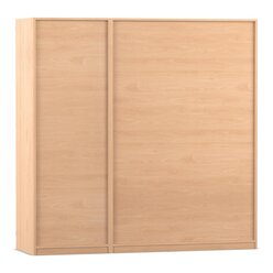 Flexeo Musikschrank, Buche hell, 6 groe Boxen bunt, Breite 190,5 cm, Schloss