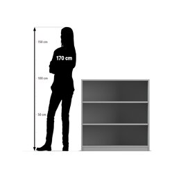 Flexeo Regal mit Sockel, Ahorn honig, 2 Fachb�den, 99,1 x 94,4 x 58 cm