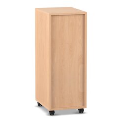 Flexeo Regal PRO, Buche hell, HxBxT: 99,1x37,7x48 cm, 4 gro�e Boxen hellgr�n, Stellf��e