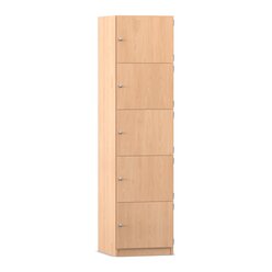 Flexeo Schliefachschrank 5 geschlossene Fcher, Buche hell, Transchlag links, HxBxT 190 x 48,1 x 40 cm