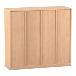 Flexeo Schulranzenregal PRO Buche hell, 4 Reihen, BxHxT 143,9x132,2x48 cm, Stellfe