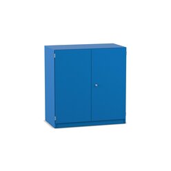Flexeo Unterschrank, Dekor blau, 3 Fcher, HxBxT: 99,1 x 94,4 x 50cm, Schloss