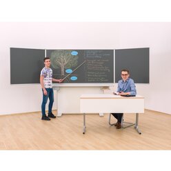 Gestell-Klappschiebetafel, anthrazit, 150x100cm, freistehend und GS-geprft