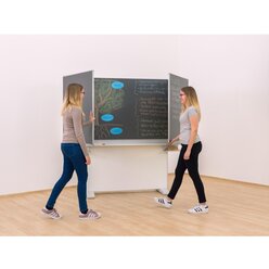 Gestell-Klappschiebetafel, anthrazit, 150x100cm, freistehend und GS-geprft