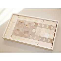 Set GEO-Kasten gro: Inhalt 66 Teile, Buche natur