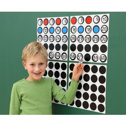 Hunderterfeld fr die Tafel magnetisch mit Kreisen und Ringen