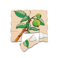 Lagenpuzzle Apfel, Holzpuzzle mit 5 Lagen, 4-7 Jahre