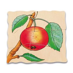 Lagenpuzzle Apfel, Holzpuzzle mit 5 Lagen, 4-7 Jahre