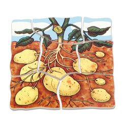 Lagenpuzzle Kartoffel, Holzpuzzle mit 5 Lagen, 4-5 Jahre