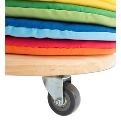 Mobiler Kissenwagen mit 32 runden Donut-Sitzkissen  35 cm