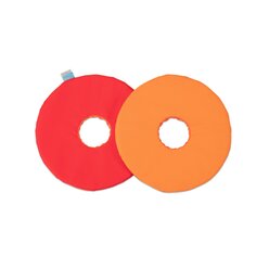 Mobiler Kissenwagen mit 32 runden Donut-Sitzkissen  35 cm