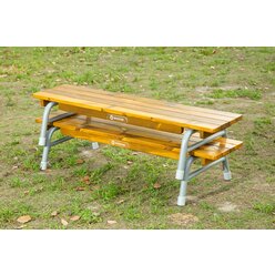 Outdoor-Bank 150 cm, 2er-Set, stapelbar