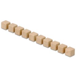 Dienes Einerwrfel 100 Stck aus ReWOOD natur