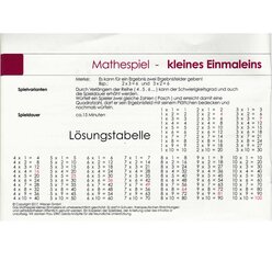 Lernspielset: Mathespiel kleines Einmaleins, ab 7 Jahre