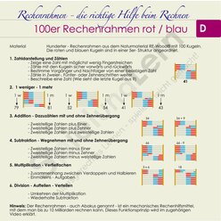 Rechenrahmen 100er, 10/10 rot/blau aus ReWOOD