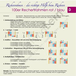Rechenrahmen 100er 5/5 rot/wei ReWOOD