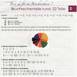 Lernspielset: Bruchrechenteile rund, ab 9 Jahre