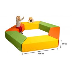 Trapezelement, Softbaustein orange, 120 x 30 cm